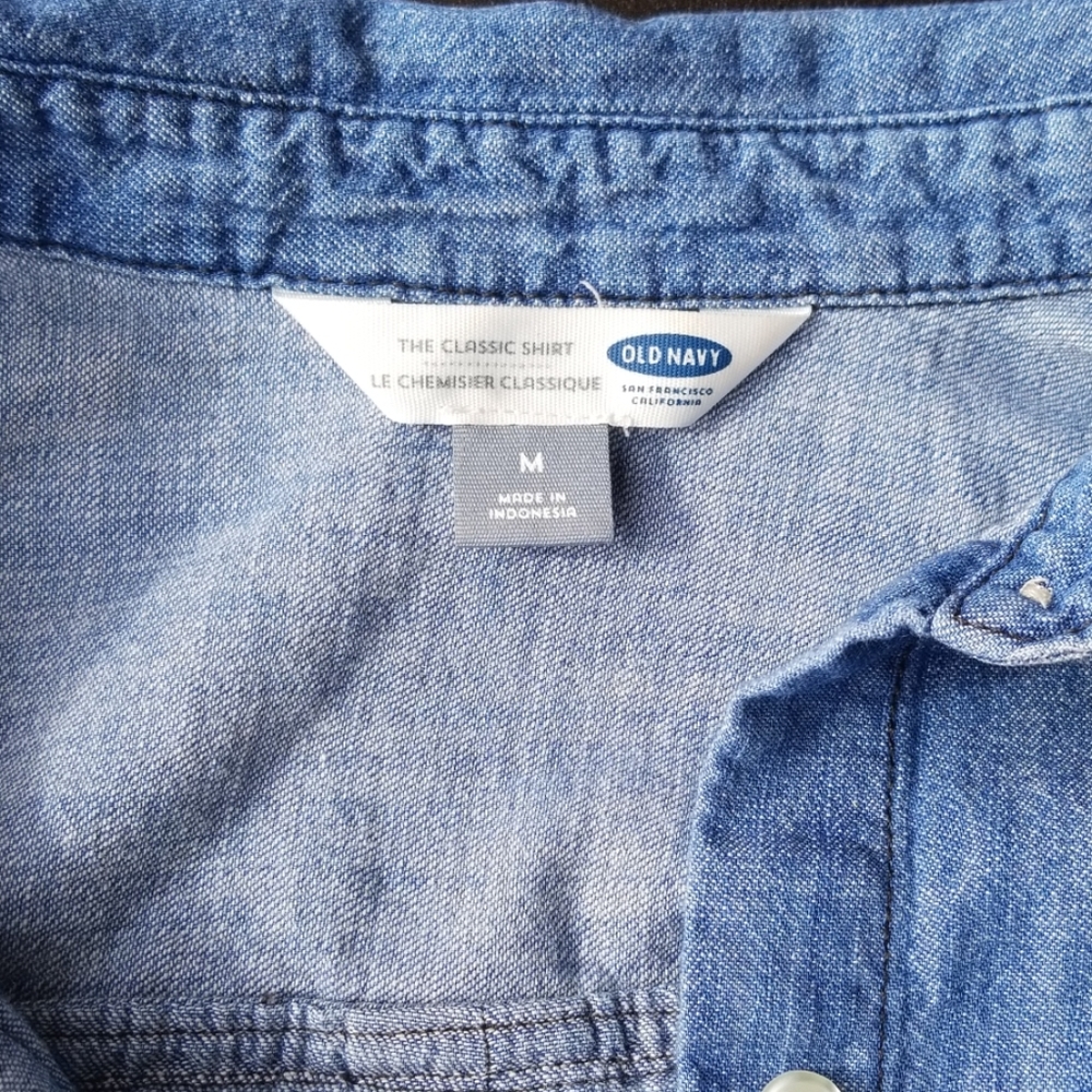 Old Navy Denim Button Down Shirt - Picture 2 of 3